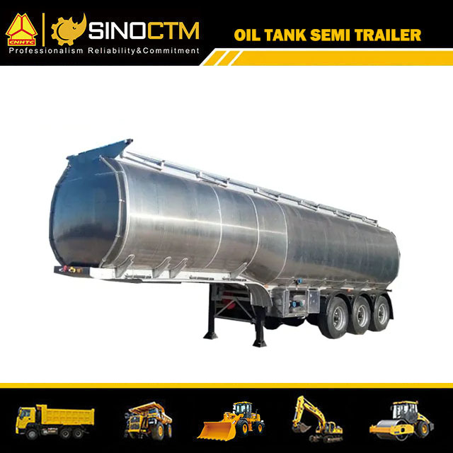 40cbm 40000L 3 essieux en alliage d'aluminium semi-remorque-citerne de carburant