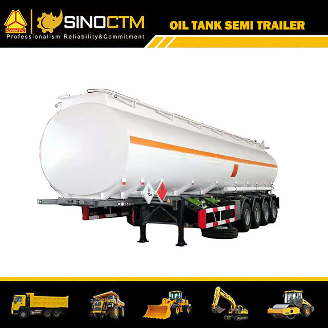 Remorque en acier de camion-citerne de carburant de la remorque/45cbm de réservoir de pétrole de l'acier inoxydable 45m3 semi-remorque