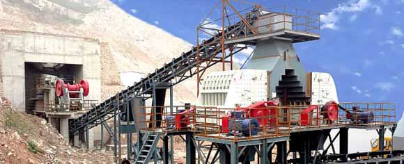 Ligne de production d'agrégats de calcaire/dolomite 800-1000T/H