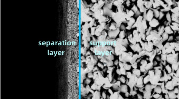 平板膜分层.png Silicon carbide flat membrane