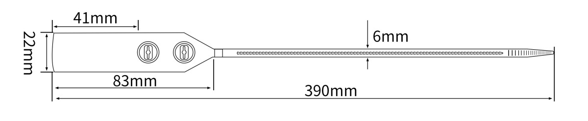 DX6-110P.jpg security disposable plastic seals DX6-110P