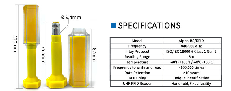 Rfid bolt seal DX1001