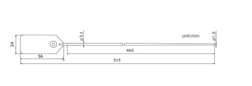 DX6-112P_500mm.png China factory Direct Sale Plastic Seal DX6-112P