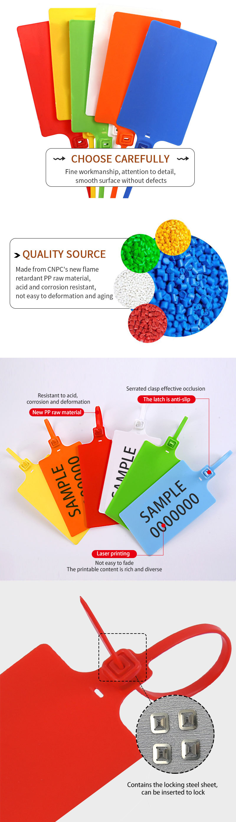 Plastic Seal with Big Writing Tag DX6-123P