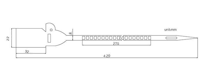 DX6-205P.png Plastic Seal Tamper-proofing DX6-205P