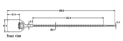 DX6-302P.png 250MM Plastic Seal For Fire Extinguisher DX6-302P