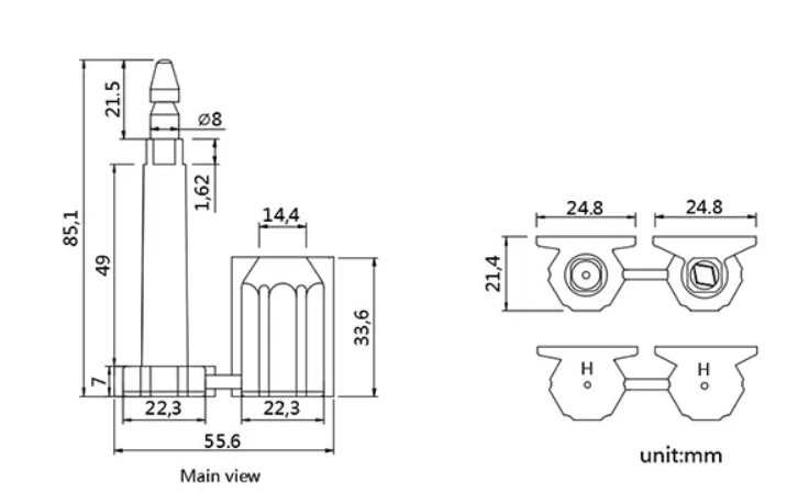 DX108B.png High-tension Good Quality Bolt Seal DX108B