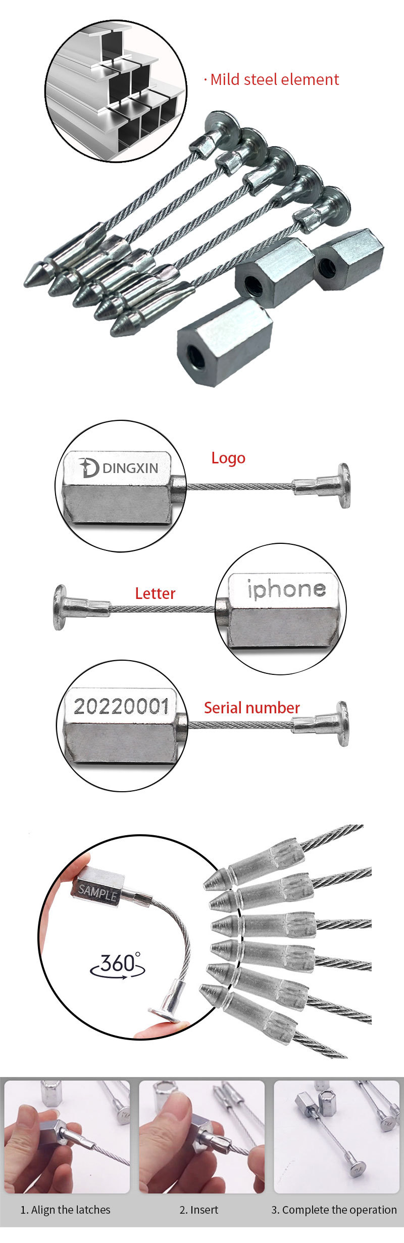 详情_02.jpg Steel Metal Bolt Seal DX112B