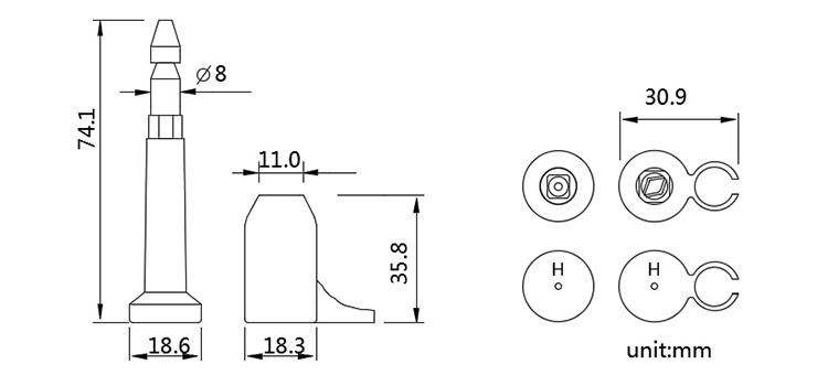 DX110B.png High Quality Cheap Price 86MM Bolt Seal DX110B
