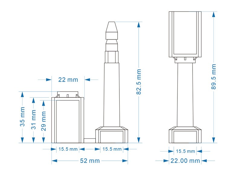 Big Marking Area Laser Printing Bolt Seal DX111B