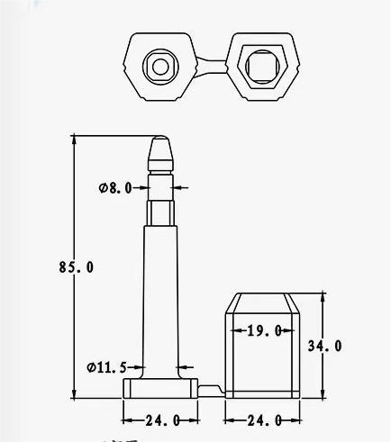DX115B.jpg High Security Container Lock Bolt Seal DX115B
