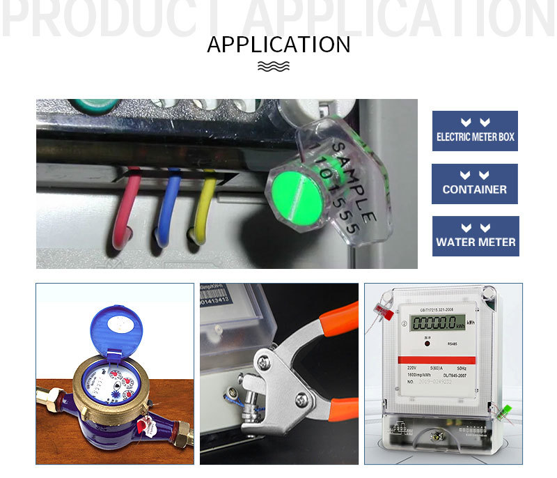 仪表封应用.jpg Press Type Gas Water Meter Seal DX307M
