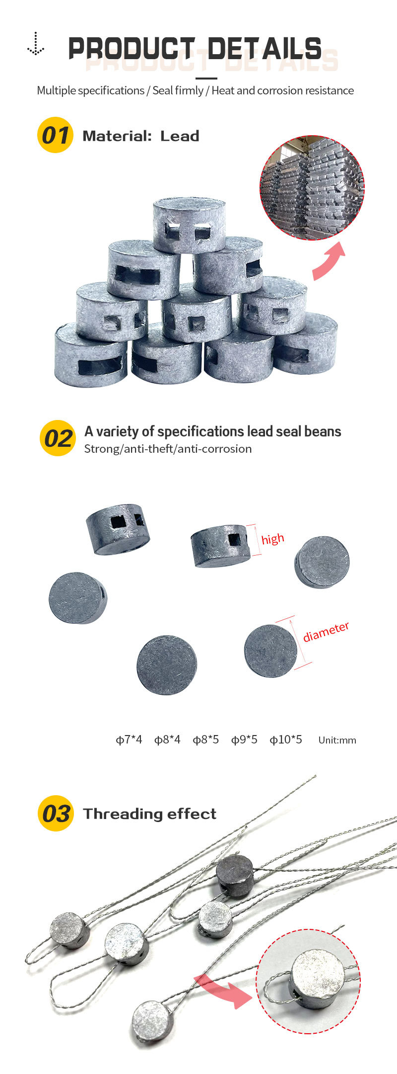 详情页_02.jpg Round Metal Lead Seal Meter Seal DX315M