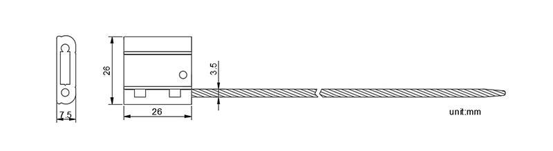 DX203C.jpg 3mm Wire Steel Cable Seal DX203C