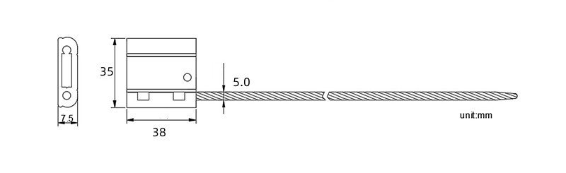 DX204C.jpg Tamper Evident Security Cable Seal DX204C