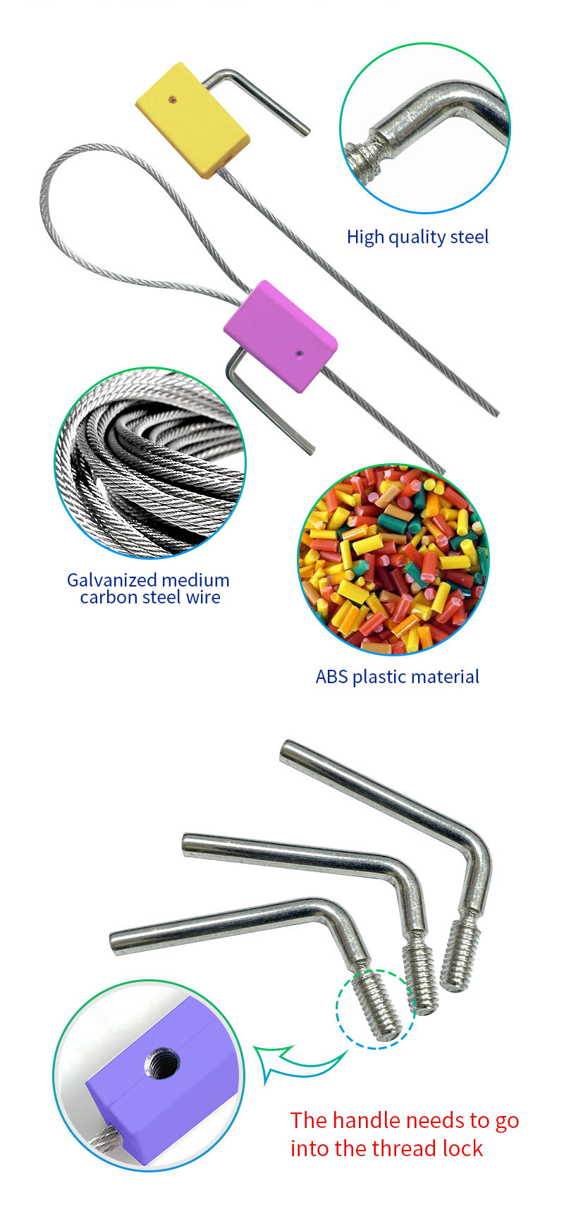 详情页_02.jpg Steel Cable Seal With a Crank DX214C