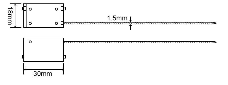 DX217C.jpg New Arrival 1.8mm Wire Cable Seal DX217C