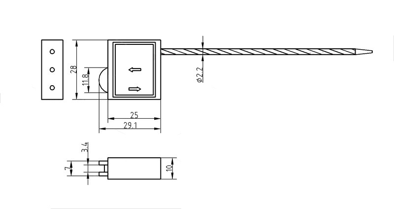 DX218C.jpg Doule Lock Truck Container Cable Seal DX218C