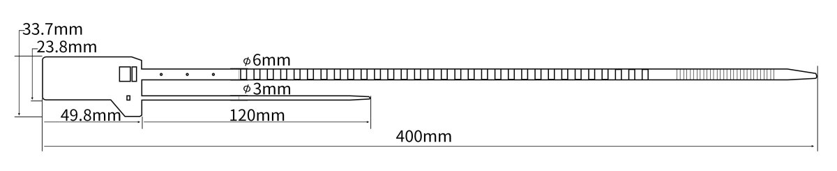 尺寸图 (1).jpg Manufacture Price Double Lock Plastic Seal DX6-206P