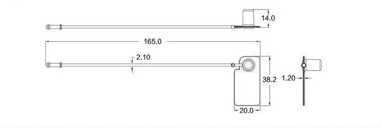 DX6-407P.png Clothing Self-locking Mini Security Plastic Seal DX6-407P