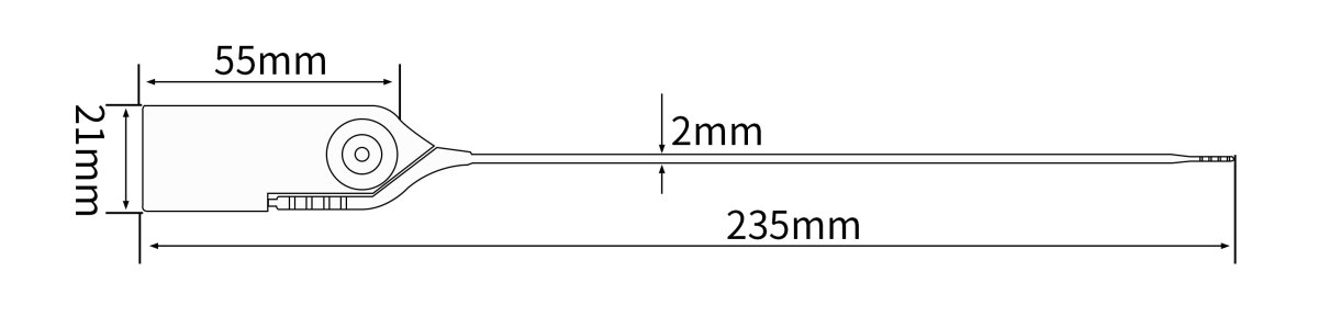 Small Size165mm Tamper Plastic Seal DX6-119P