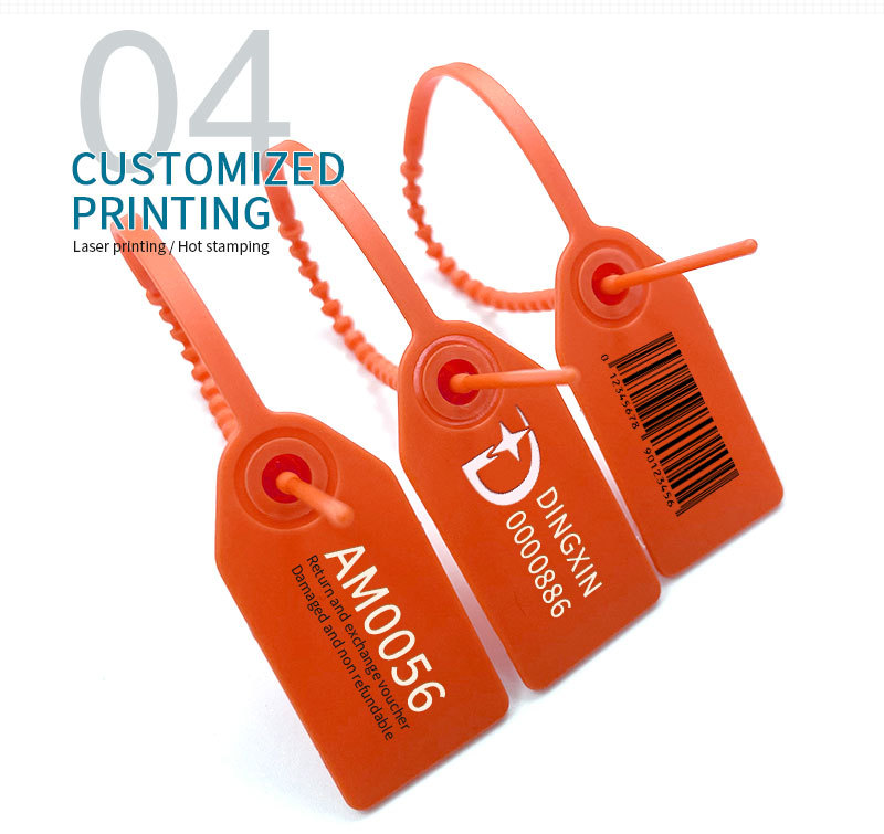 17CM Orange White Plastic Seal Tag DX6-305P
