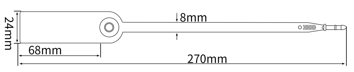 size_06.jpg Tamper- proofing Numbered Security Plastic Seal DX6-405P