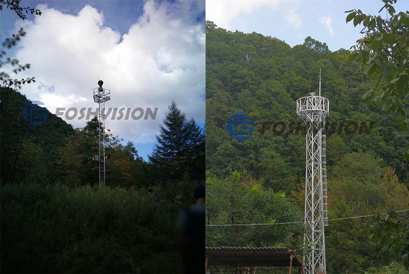 Reserva natural del bosque nacional de Fujian de China que utiliza el sistema de gestión de videovigilancia de incendios forestales de Foshvision