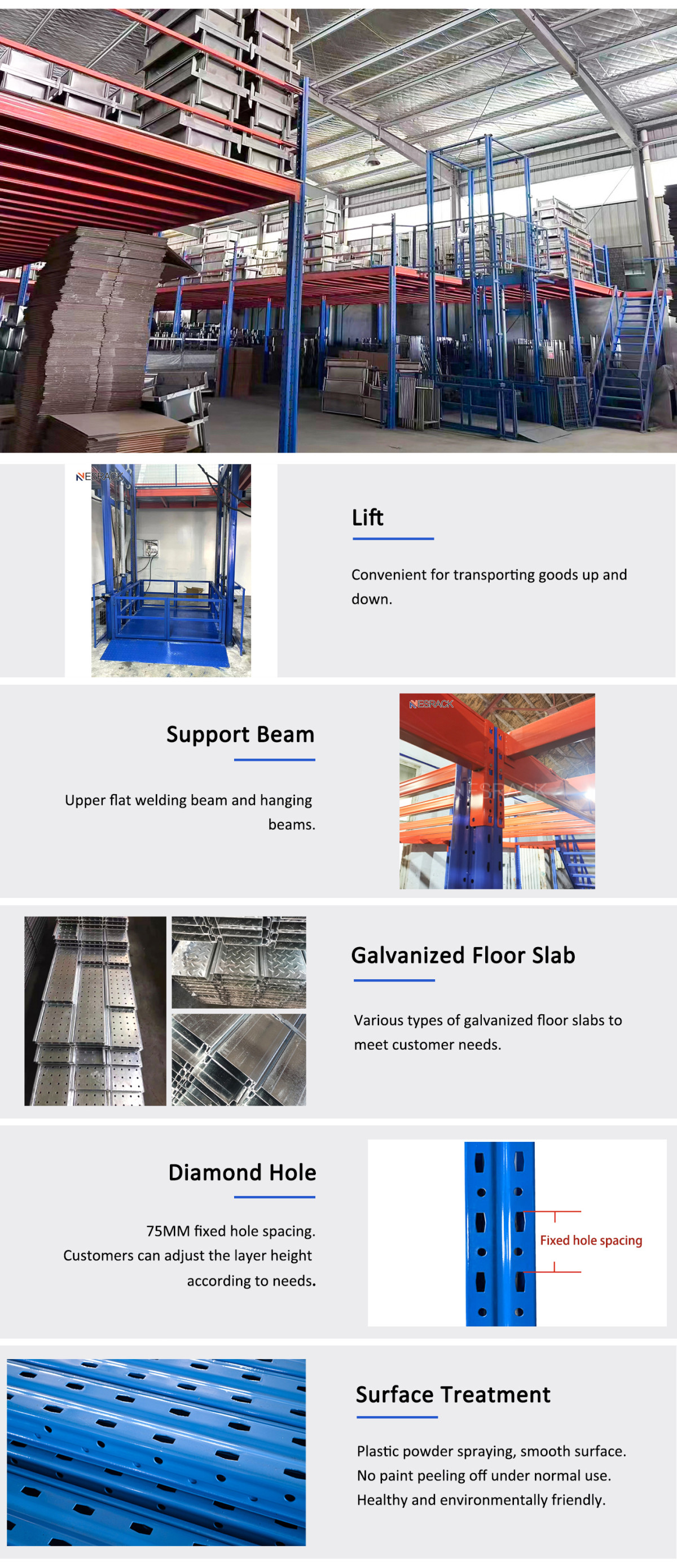 2 平台、阁楼货架-产品细节.jpg Mezzanine & Steel Platform