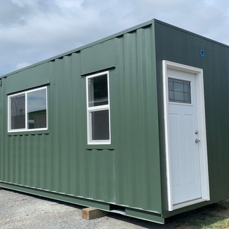 Double-wing extended container house vs. regular container house