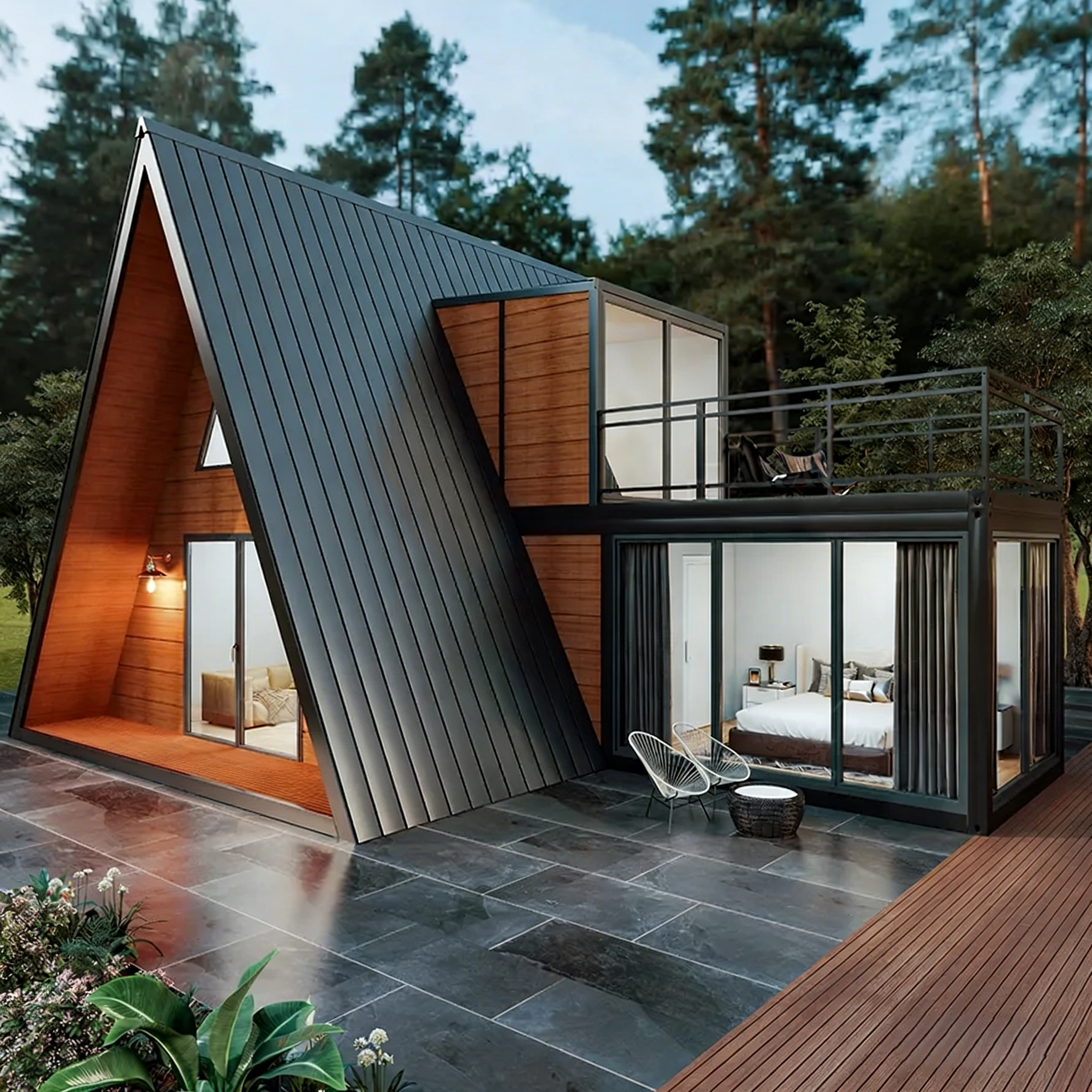 A-frame Triangle Prefab House