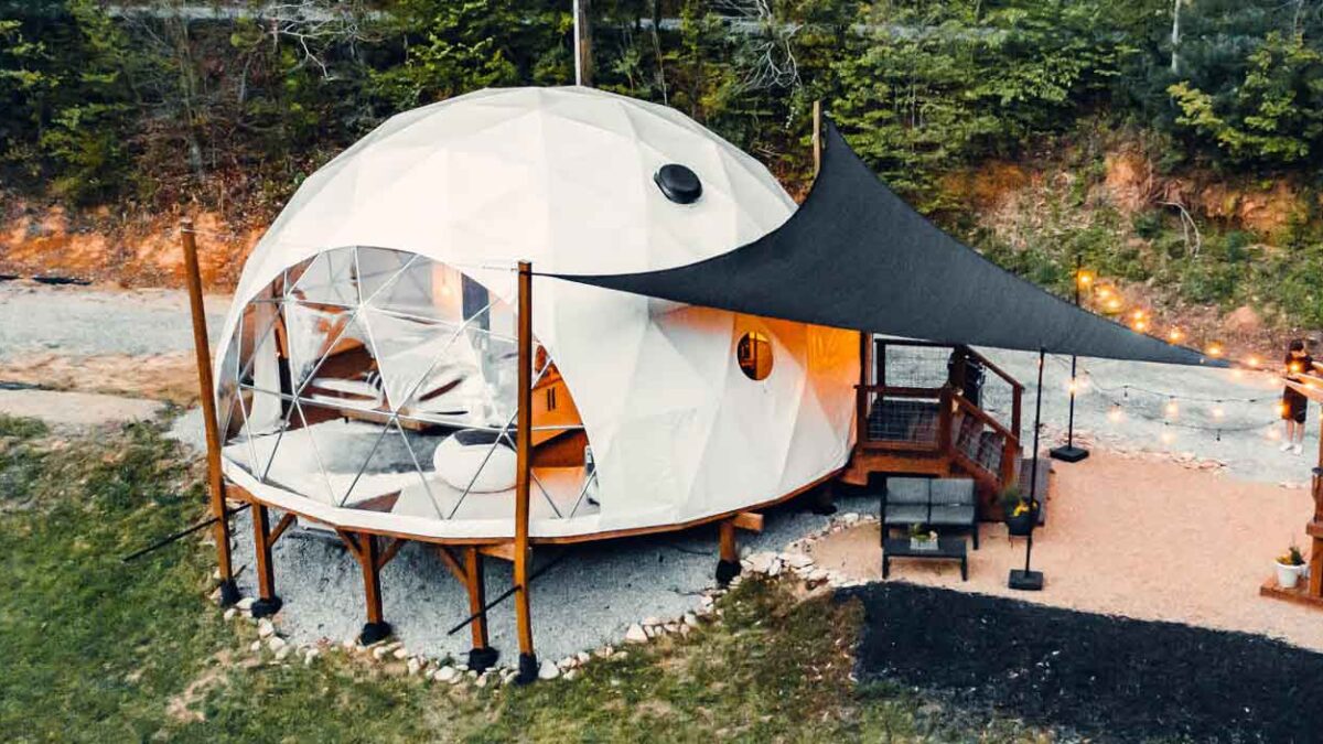 Experience eco-friendly dome camping and create unforgettable memories.
