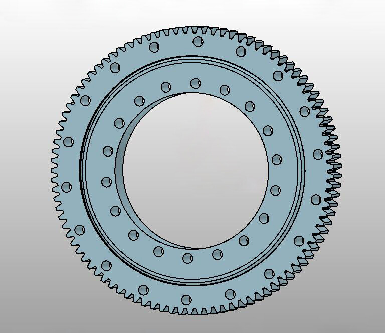 9E-1B45-0452-0742 External Gear small Dp4  modulus slewing bearing