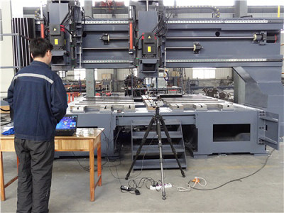 Measuring and calibrating positioning accuracy with a Renishaw laser interferometer.