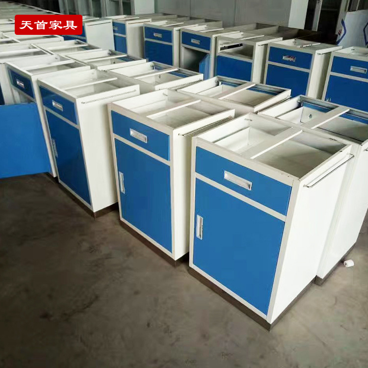 Stainless steel bedside table hospital bed cabinet