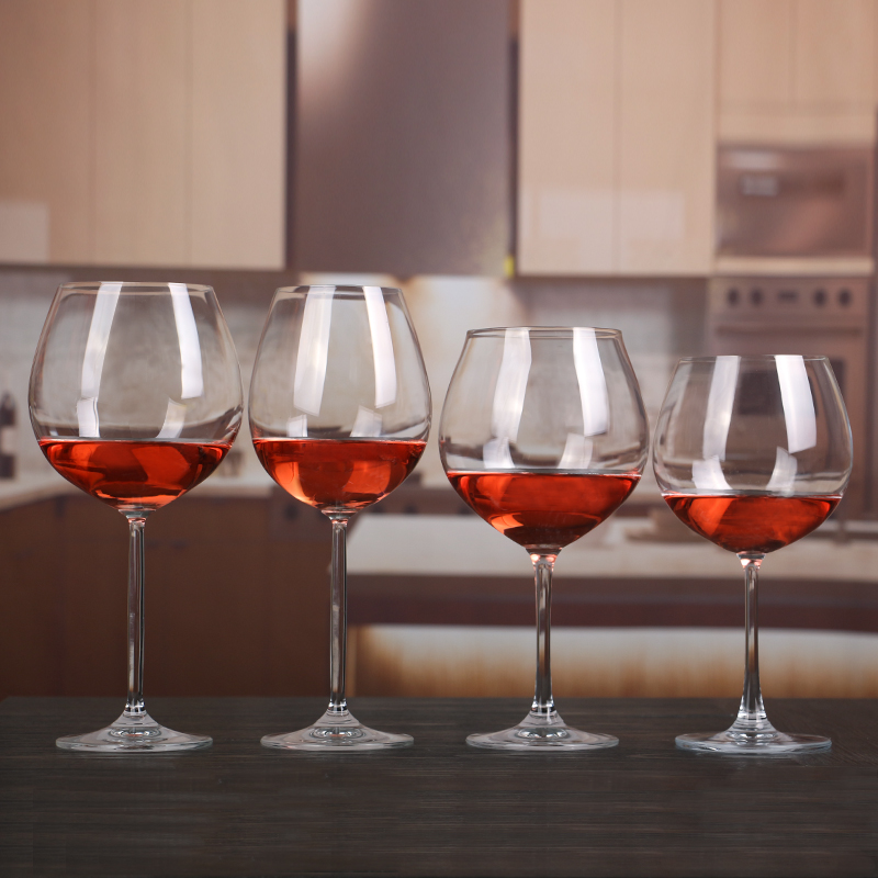 4 Large Burgundy Cups