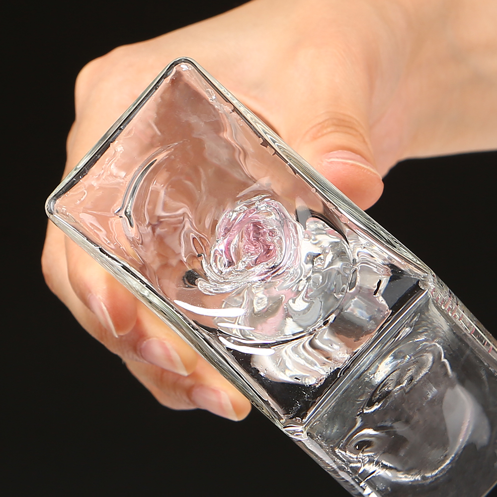 Flame glass bottle