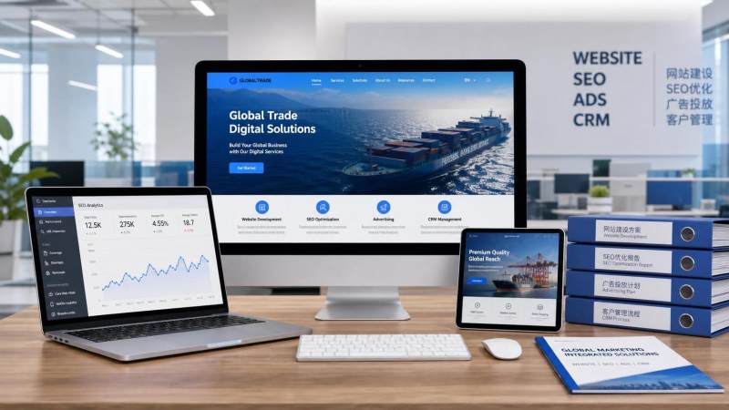 外贸营销解决方案服务商怎么比较？建站、SEO、广告与CRM能力评估