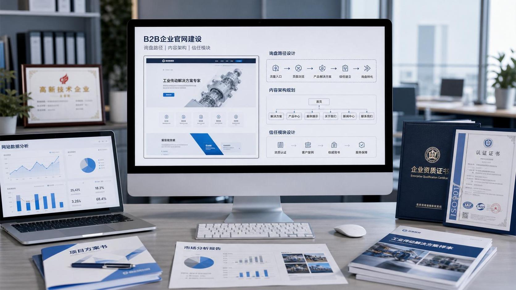B2B网站制作重点看什么?询盘路径、内容架构与信任模块设计 B2B网站制作重点看什么?询盘路径、内容架构与信任模块设计