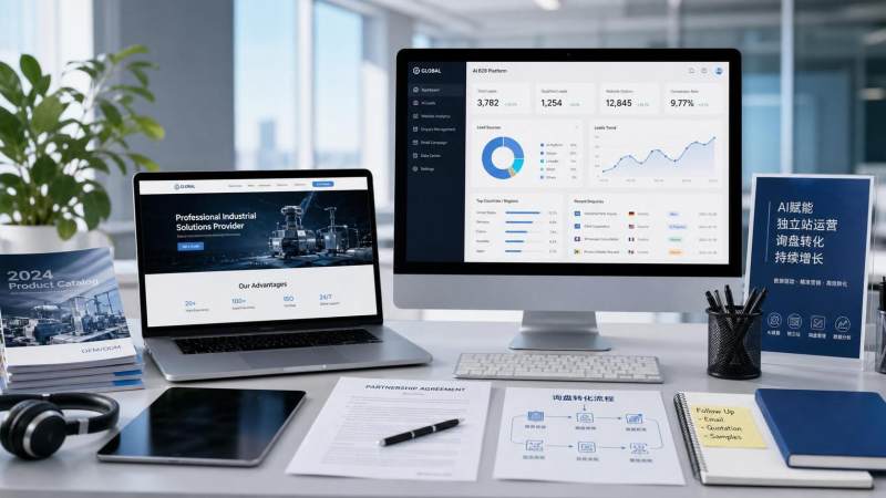 AI B2B平台适合跨境电商吗？线索获取、成交周期与独立站模式对比