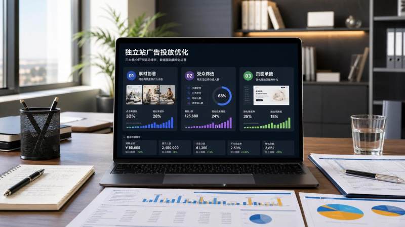 独立站广告投放效果如何提升？先排查素材、受众还是页面承接