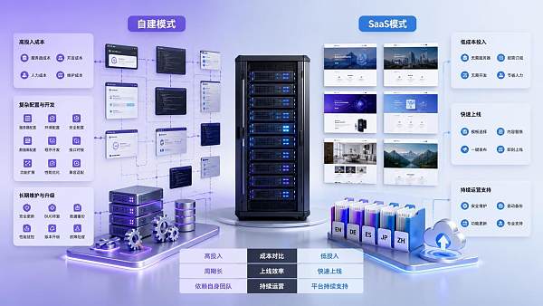 企业级建站系统自建还是用SaaS更划算