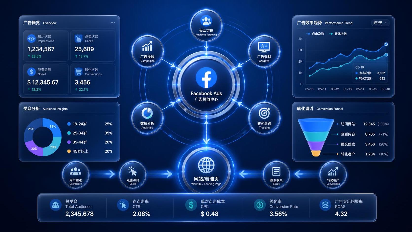Facebook广告运营深度解析：网站获客与整合营销增长必知方法