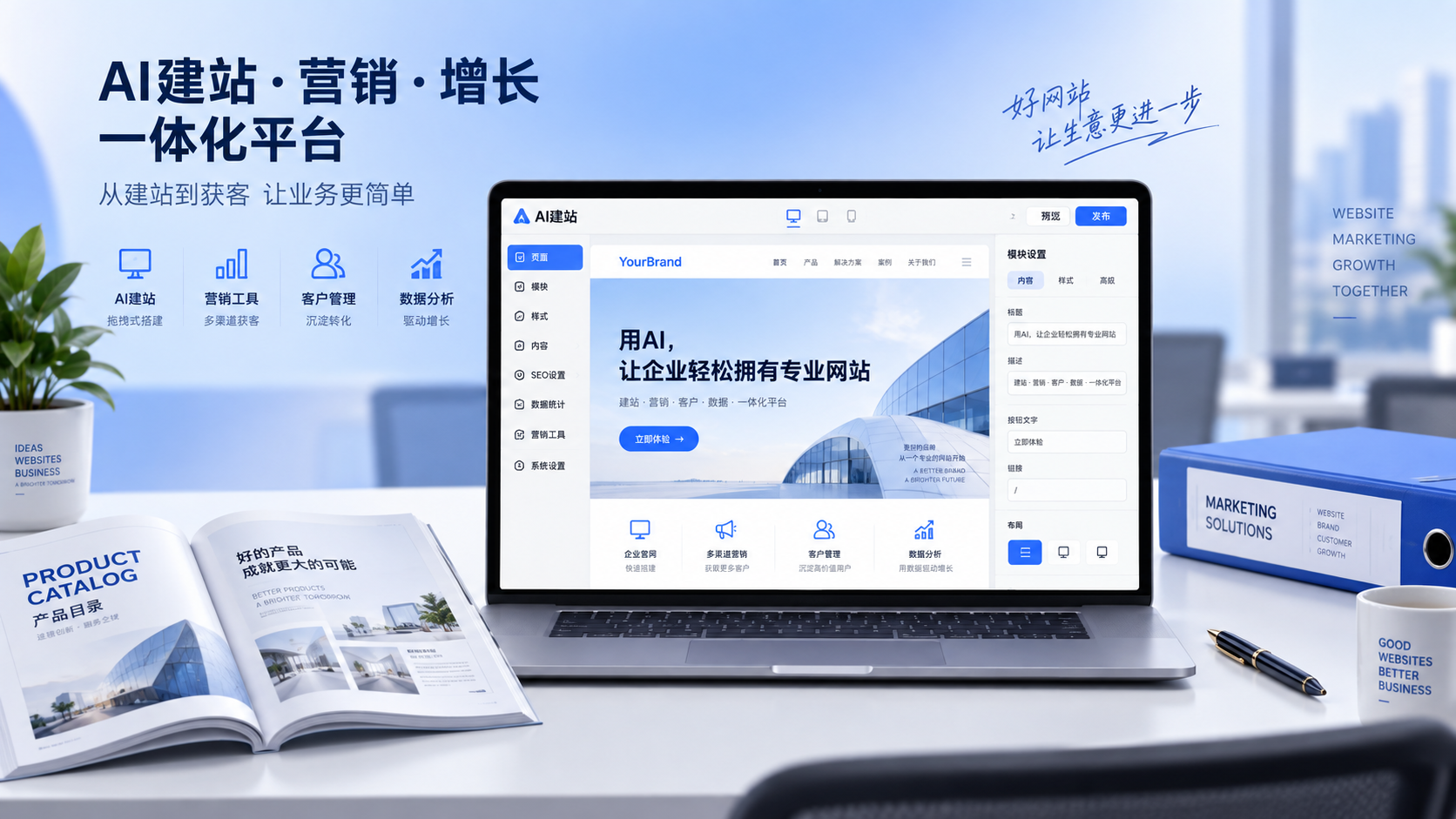 AI建站功能有哪些？网站与营销服务一体化平台功能百科指南