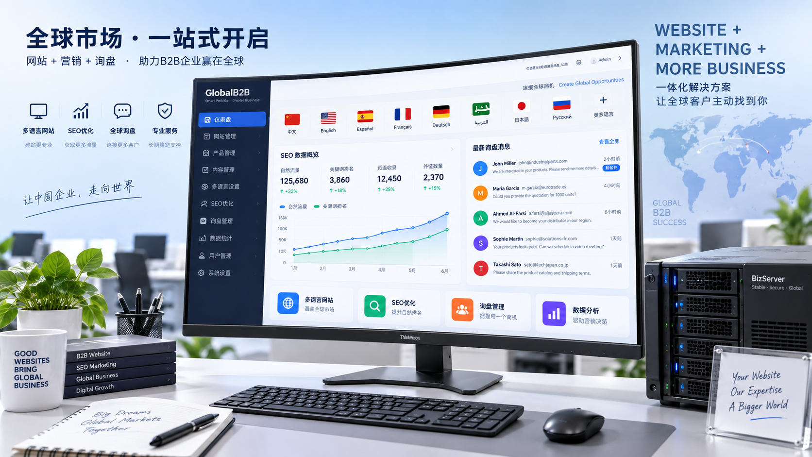 多语言B2B网站建设深度解析：如何兼顾国际SEO、品牌信任与询盘转化