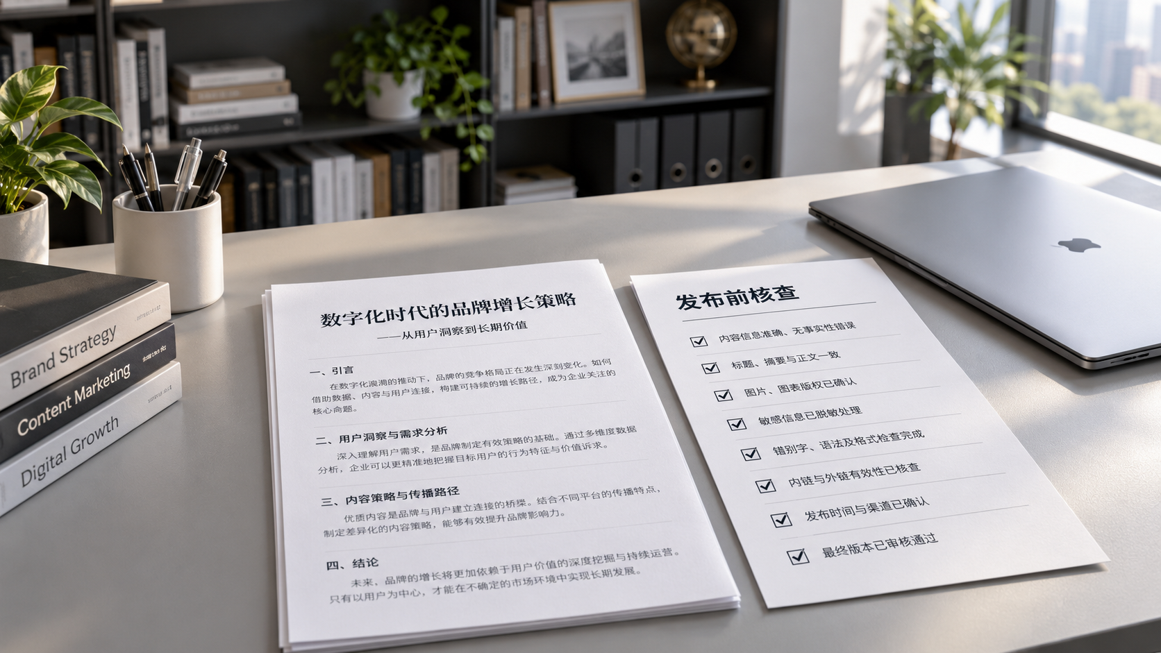 文章发布前，SEO内容检查清单应包含哪些项目？