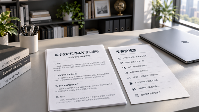 文章发布前，SEO内容检查清单应包含哪些项目？