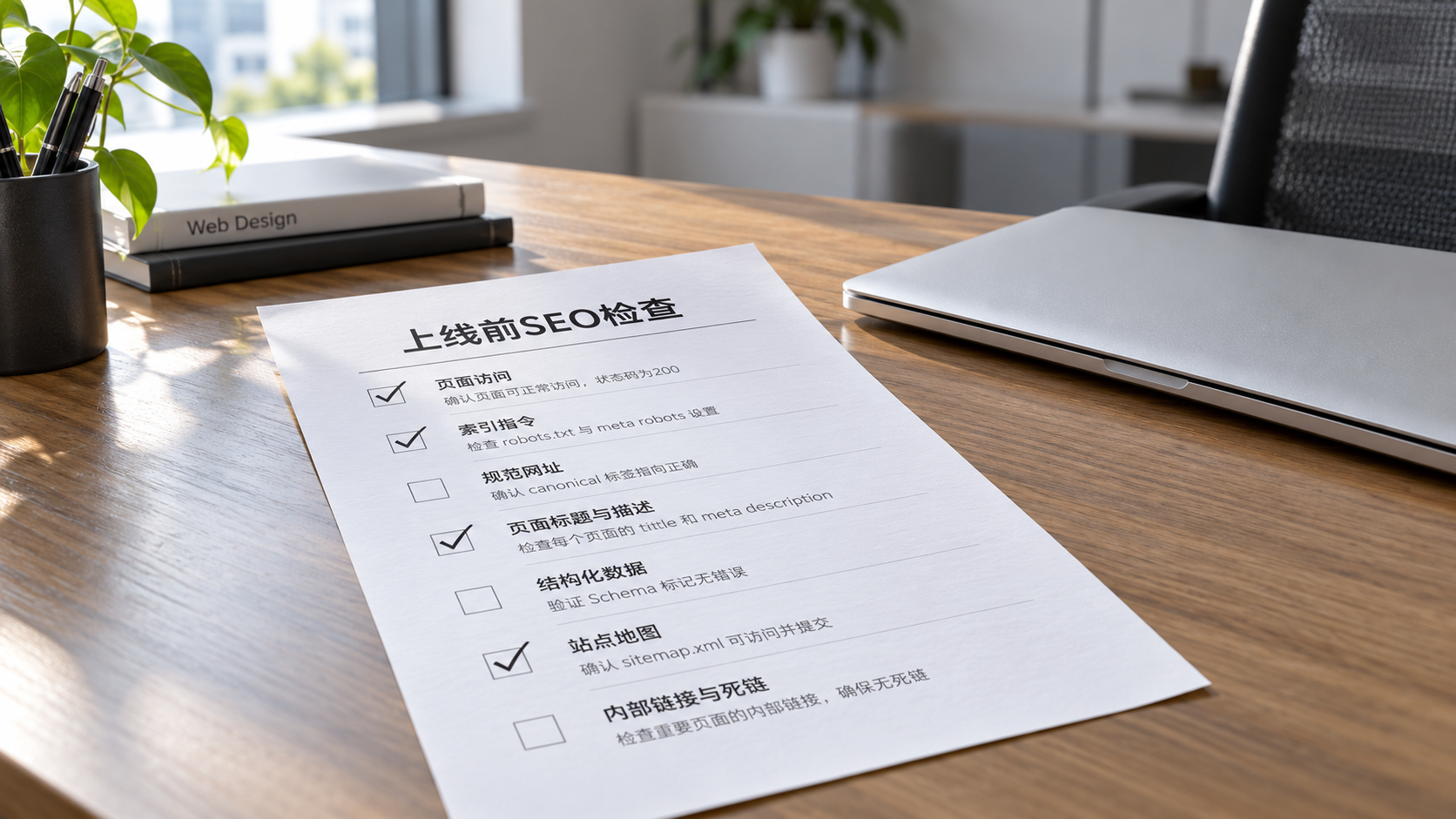 新网站上线前，如何用SEO检查清单排除收录障碍？