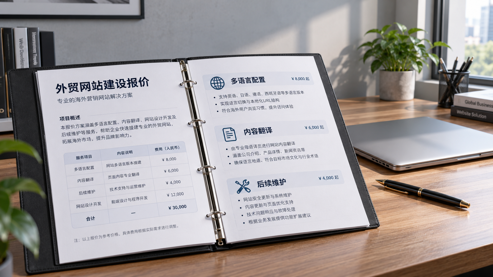 易营宝外贸独立站建设报价包含多语言配置吗？
