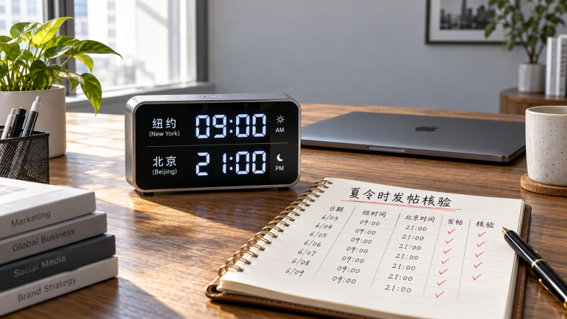 社媒运营定时发帖如何避免时区设置错误？